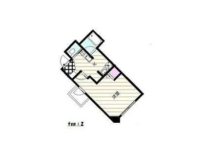 エスペシア華V(1K/1階)の間取り写真