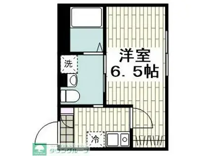 リアン三春台(1K/2階)の間取り写真