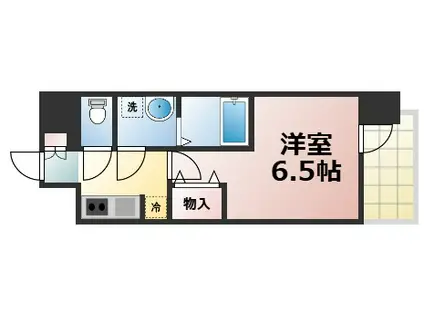 S-RESIDENCE高井田BELETA(1K/5階)の間取り写真