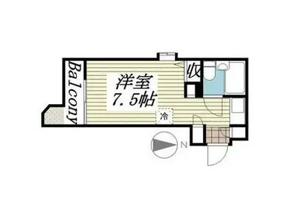 メゾン ド シャンテ(ワンルーム/4階)の間取り写真