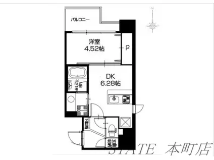 DA VINCHI(1DK/4階)の間取り写真