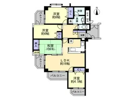 アークブリッジ(4LDK/2階)の間取り写真