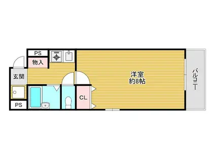 リブレステージ(1K/6階)の間取り写真