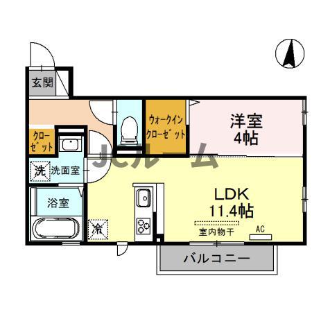マーベラスコート(1LDK/2階)の間取り写真
