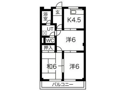 ロイヤル美浜(3DK/1階)の間取り写真