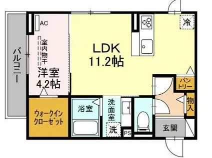 ルミナーレ山の手(1LDK/3階)の間取り写真