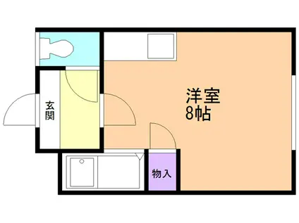 レインボーマンション(ワンルーム/2階)の間取り写真