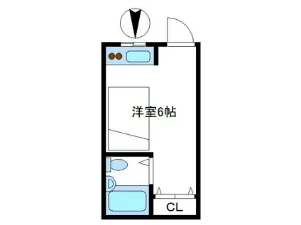 BTHOUSENAKANO6(ワンルーム/1階)の間取り写真