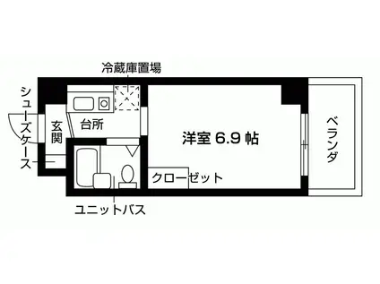 クレストナゴヤ(ワンルーム/7階)の間取り写真