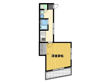 ライトコート(1K/3階)の間取り写真