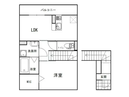 セリシエール陣内(1LDK/2階)の間取り写真