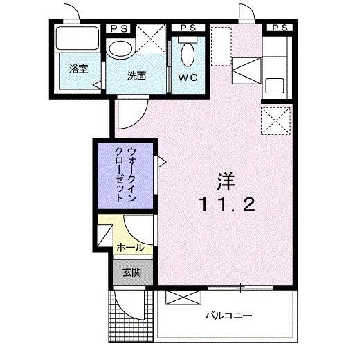 エレガン HIRO(ワンルーム/1階)の間取り写真