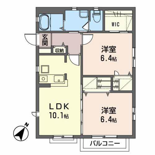 サンハイム(2LDK/1階)の間取り写真