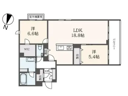 ホクレア分倍河原(2LDK/3階)の間取り写真