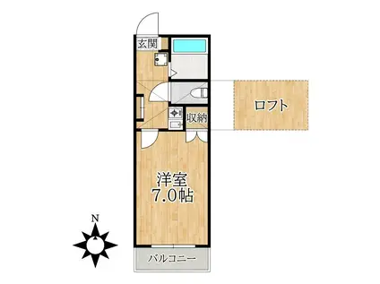サンエクセル(1K/3階)の間取り写真