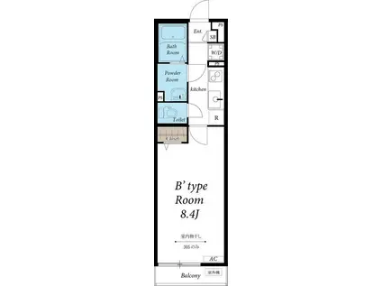 リブリ・鶴間(1K/3階)の間取り写真