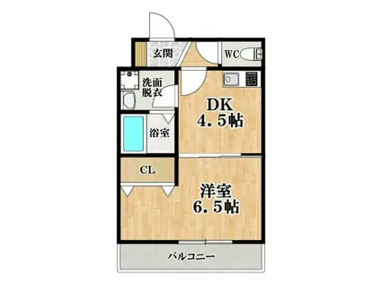 ステラウッド高鷲(1DK/1階)の間取り写真