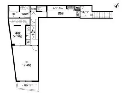 デコール代官山(1LDK/B1階)の間取り写真