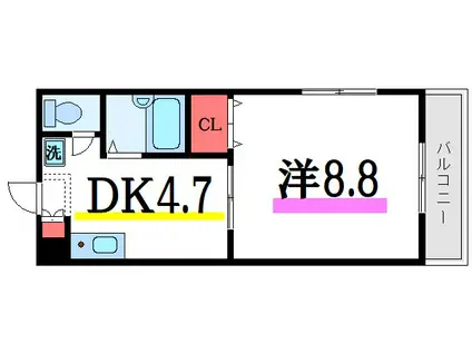 メゾンド・エフIII(1K/2階)の間取り写真