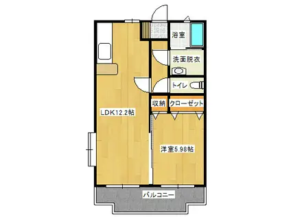 MS STATION(1LDK/3階)の間取り写真
