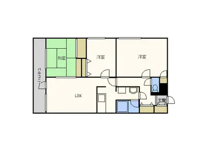 テンフォーティー(3LDK/11階)の間取り写真