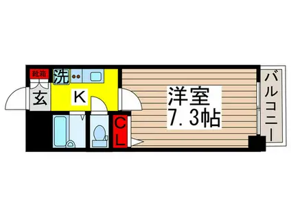 プライムアーバン行徳I(1K/3階)の間取り写真