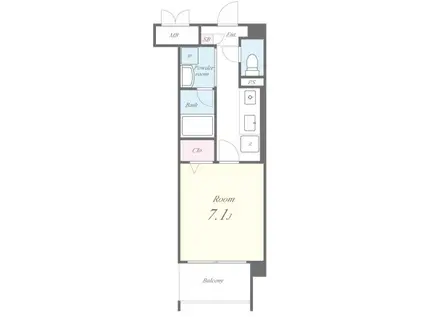 コージーコート(1K/2階)の間取り写真