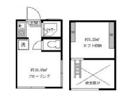フェリスシープ(ワンルーム/1階)の間取り写真