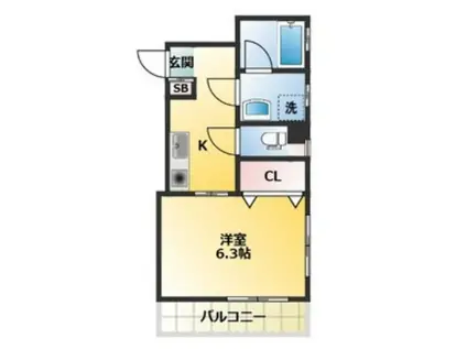 JR山手線 田端駅 徒歩7分 4階建 築10年(1K/3階)の間取り写真