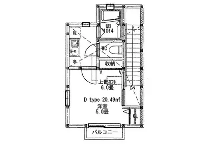 G-STYLE練馬高松(1K/2階)の間取り写真