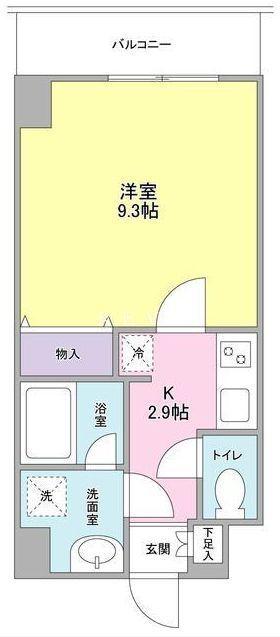 ヒルサイド御茶ノ水(1K/4階)の間取り写真