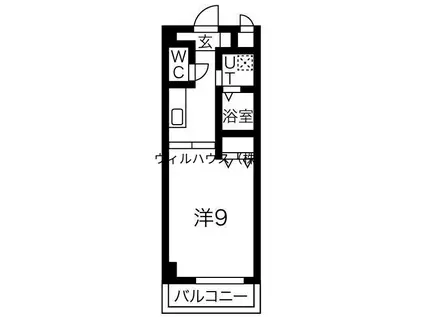 サザンクレスト堺(1K/4階)の間取り写真
