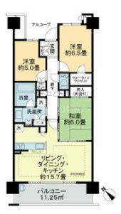 リライズガーデン西新井スカイレジデンス(3LDK/17階)の間取り写真