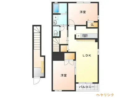 ミッテフリーデIII(2LDK/2階)の間取り写真