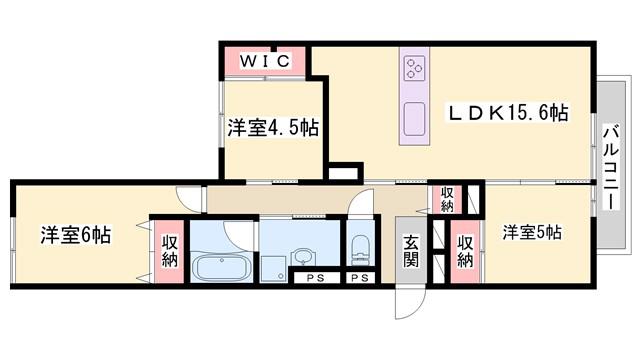 ラ ルーシュ(3LDK/1階)の間取り写真