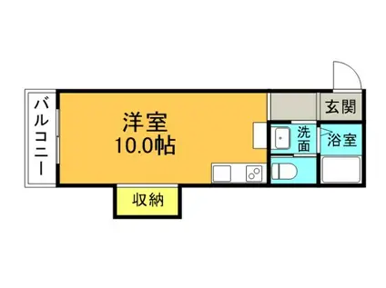 Yビル(ワンルーム/3階)の間取り写真