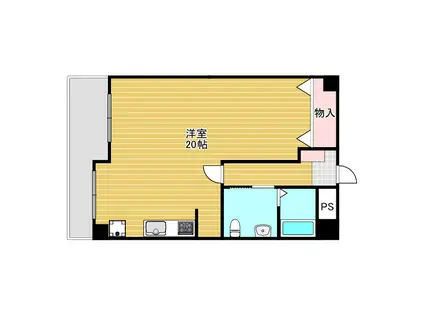 ヴィラ森田(ワンルーム/3階)の間取り写真