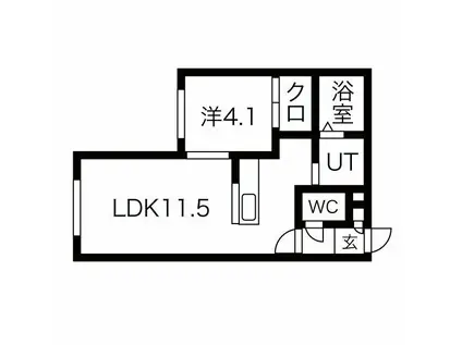 L/R N18(1LDK/5階)の間取り写真