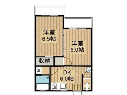 さくらコーポ(2DK/1階)の間取り写真