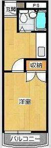 ネオコーポ都(1K/1階)の間取り写真
