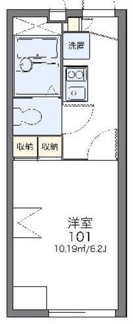 レオパレスJHK(1K/2階)の間取り写真