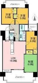 ナビシティ新岐阜 206号(4LDK/2階)の間取り写真