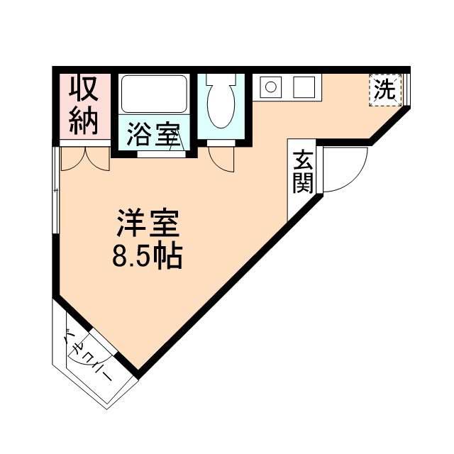 フォレストグリーンヴィラ(ワンルーム/1階)の間取り写真