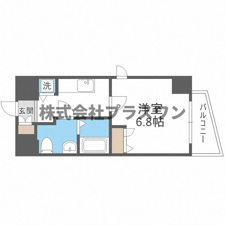 エスリード阿波座ノースプレイス(1K/7階)の間取り写真