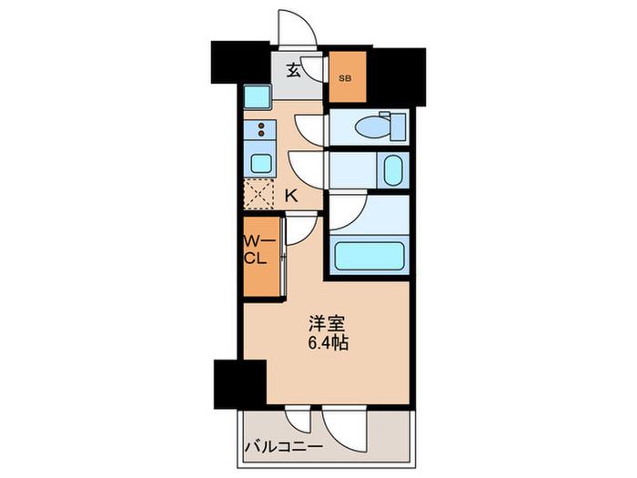 ザ・パークハビオ板橋区役所前(1K/5階)の間取り写真