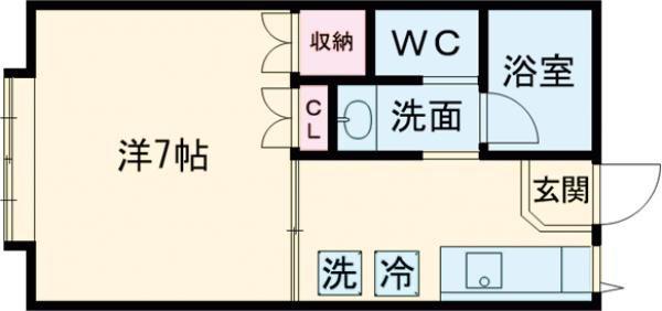 エクステージ(1K/1階)の間取り写真