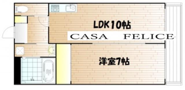 アーバンハイム(1LDK/3階)の間取り写真