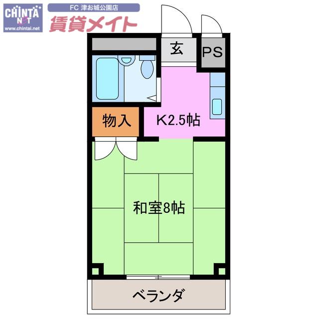 コート江戸橋(1K/3階)の間取り写真