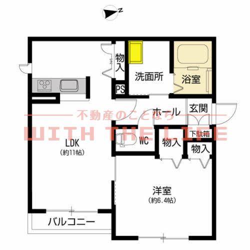 シャーメゾン縁(1LDK/2階)の間取り写真