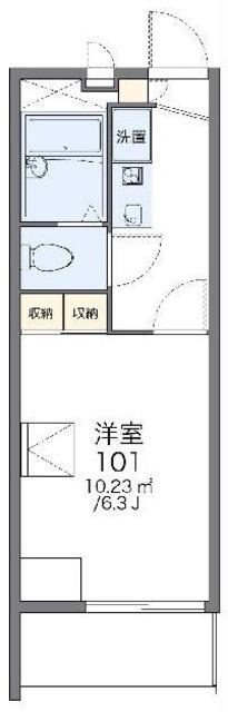 レオパレスパークサイドグレース(1K/3階)の間取り写真